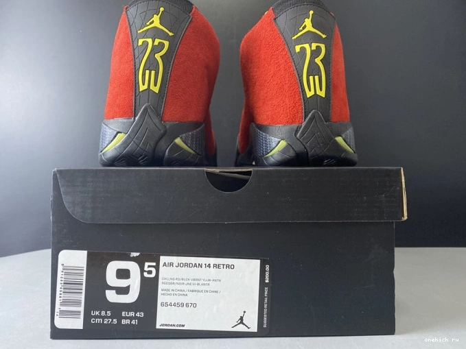 Chep Onekick 14 Jordan Air Red 654459-670 Challenge Retro 0824